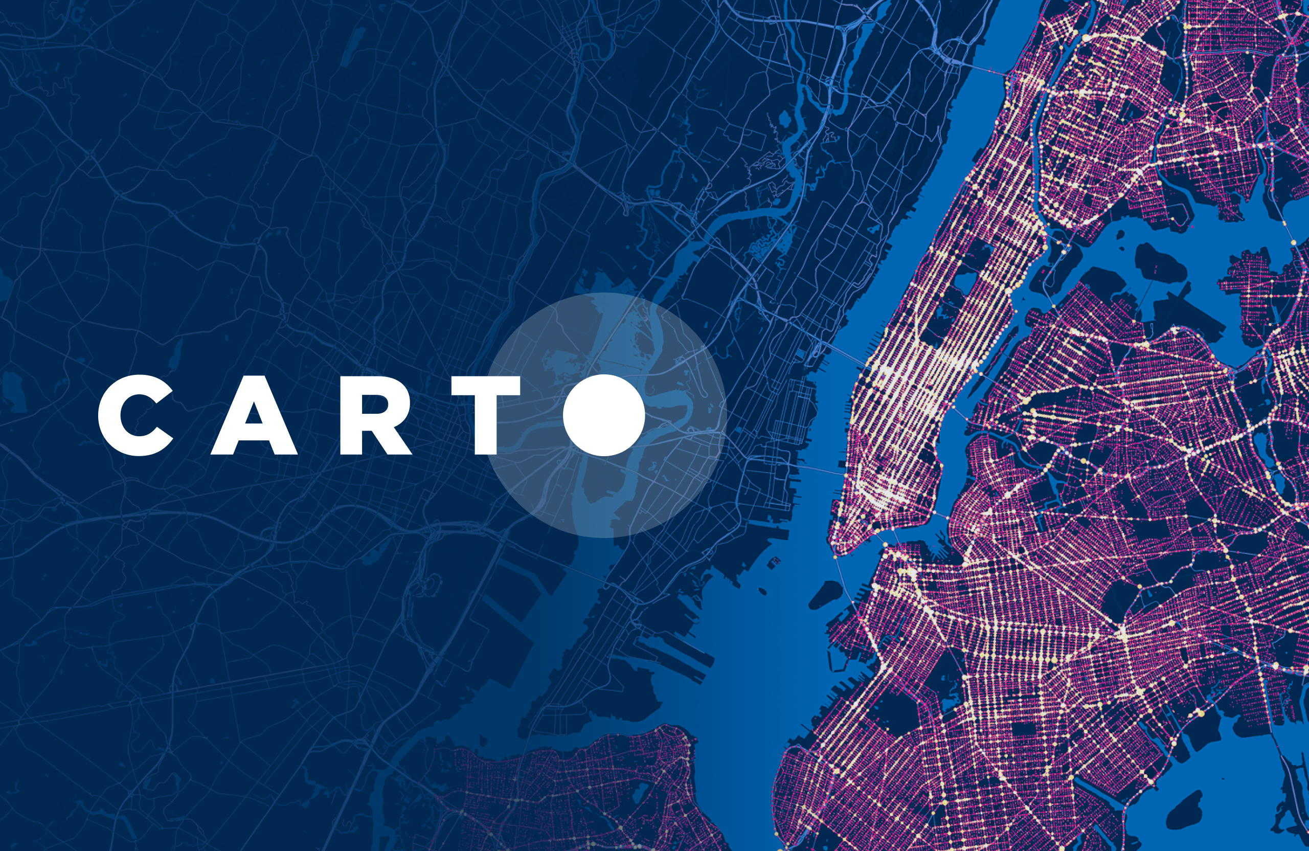 CARTO website redesign thumbnail with a map of New York