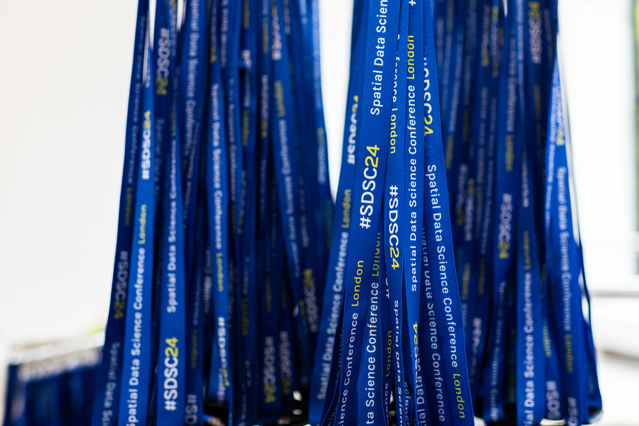 Branded Spatial Data Science Conference attendee lanyards