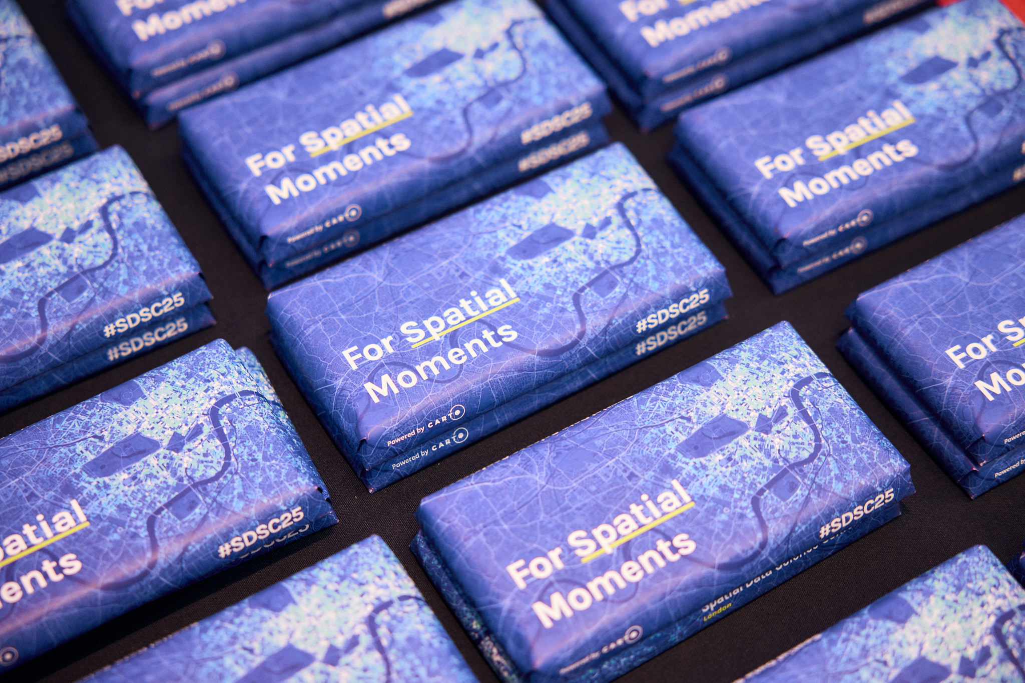 Map based speaker gift boxes created for the Spatial Data Science Conference